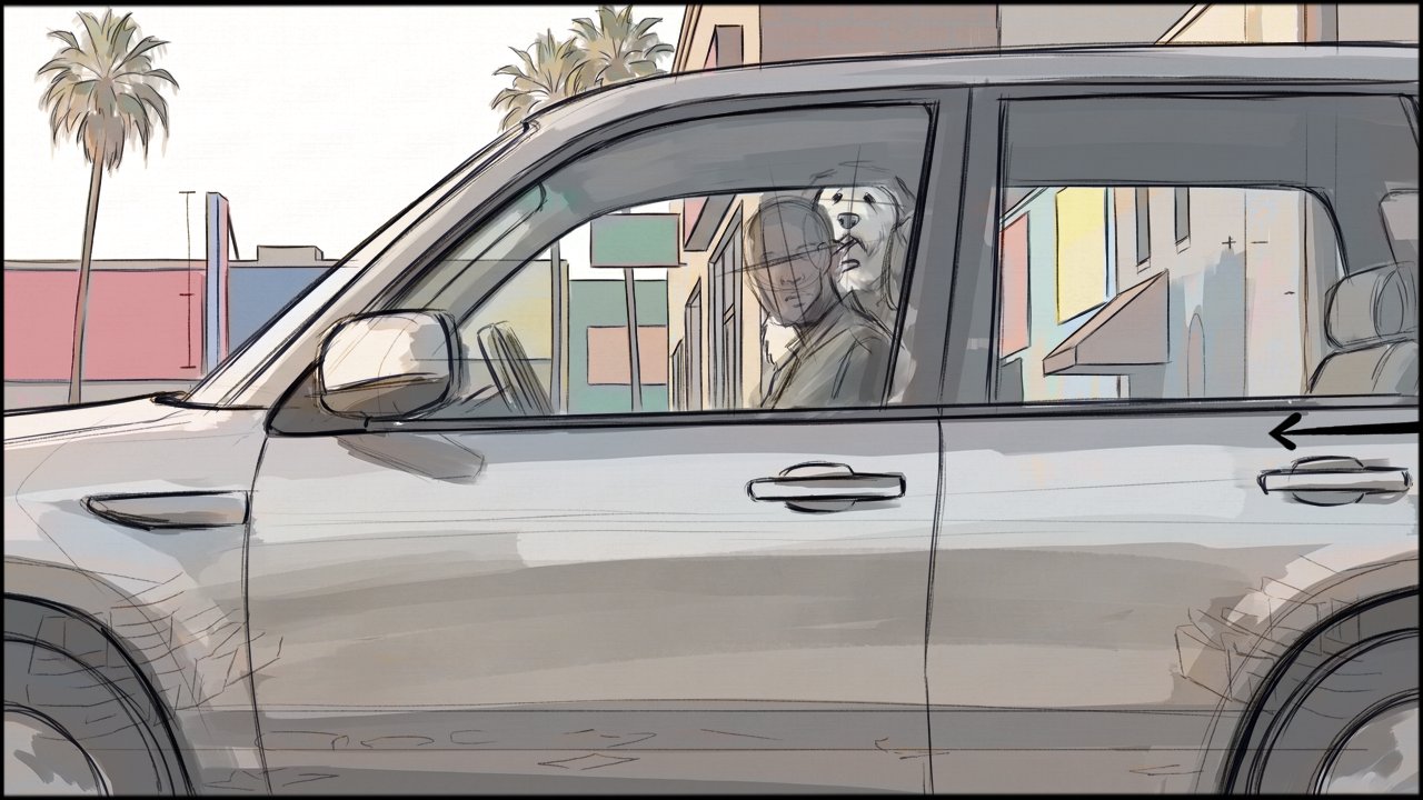 Music Video - Narrative - storyboard frame 3 by Dakota Warren
